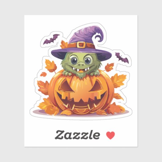 Gekke Halloweenmonster Sticker (Vel)