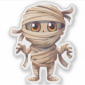 Gekke Halloweenmonster Sticker (Voorkant)