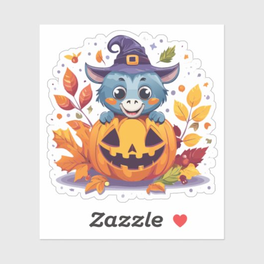 Gekke Halloweenmonster Sticker (Vel)