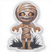 Gekke Halloweenmonster Sticker (Voorkant)