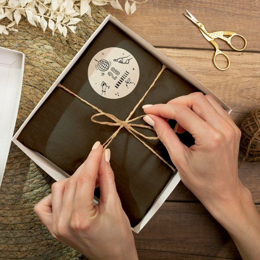 Gekke Hand Getrokken 30ste Verjaardag drinken Part Ronde Sticker