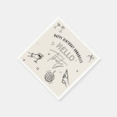 Gekke Hand Getrokken 30ste Verjaardag drinken Part Servet (Hoek)