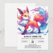 Gekke Happy Fox-verjaardag Kaart (Voorkant / Achterkant)