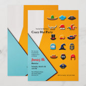 Gekke Hoeden Feestje Kaart (Voorkant / Achterkant)