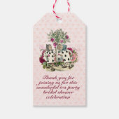 Gekke Hoedenmaker Alice Antieke Theepartij Bruidsm Cadeaulabel (Voorkant)