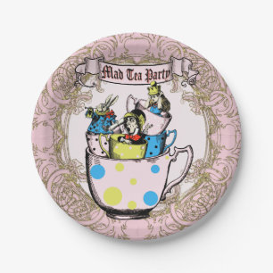 Gekke Hoedenmaker Thee Feestje Alice in Wonderland Papieren Bordje