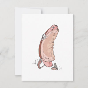 gekke hotdog in een tekenfilm