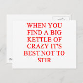 gekke insnegrap briefkaart (Voorkant / Achterkant)