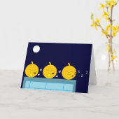 Gekke Jack-o'-Lanterns: Blank Halloween Kaart (Gele Bloem)