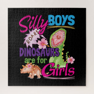 Gekke Jongens Dinosaurussen Zijn Voor Meisjes - Sc Legpuzzel