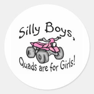 Gekke jongens voor meisjes ronde sticker