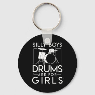 Gekke jongens zijn meisjes Drummer Girl Sleutelhanger