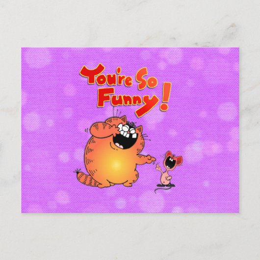 gekke kat briefkaart (Voorkant)