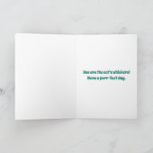 Gekke Kat Dame Verjaardag Kaart (Binnen)