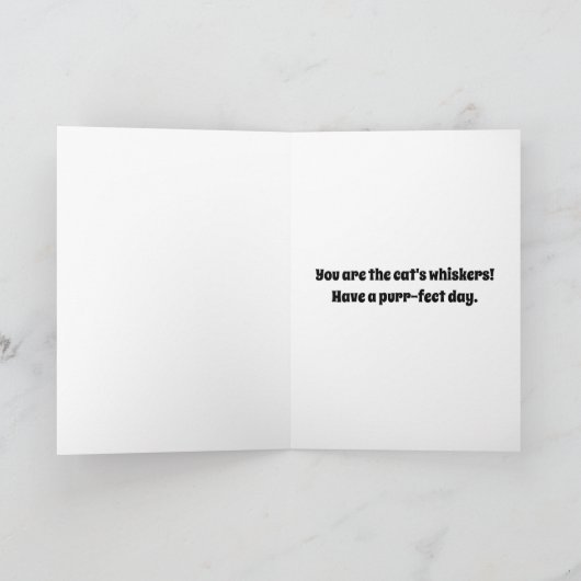 Gekke Kat Dame Verjaardag Kaart (Binnen)