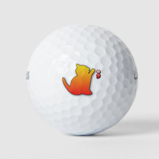 gekke kat golfballen (Voorkant)