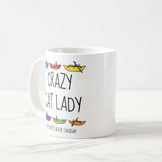 Gekke Kat Lady Grappige Rafters Koffiemok (Voorkant links)