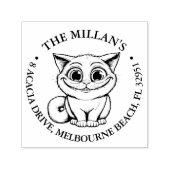 gekke kat thema zelfinktende stempel (Design)