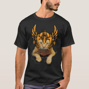 Gekke Kat Viking Thor Kat Met Hamer T-shirt