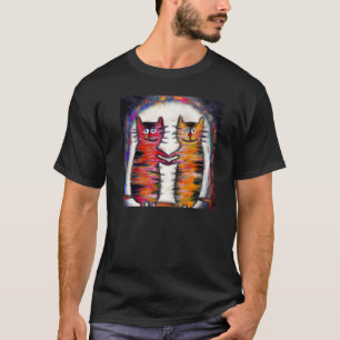 Gekke katten art schattige kittens Premium T-shirt