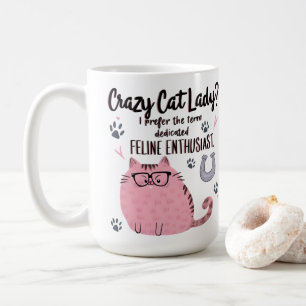 Gekke Katten Dame? Grappig Kattenliefhebber Cadeau Koffiemok