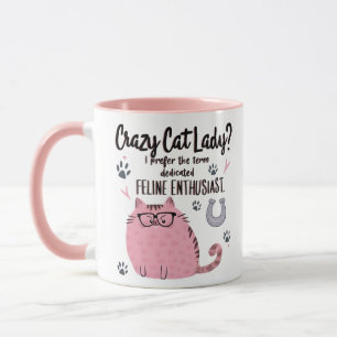 Gekke Katten Dame? Grappig Kattenliefhebber Cadeau Mok