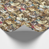 Gekke kattenbont cadeaupapier (Hoek)