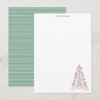 Gekke Kerstboom Doodle Familie Briefpapier