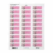 Gekke kerstboom roze retouradres etiket (Full Sheet)
