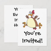 gekke kip cartoon kaart (Voorkant / Achterkant)