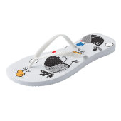 Gekke kippen teenslippers (Schuin)