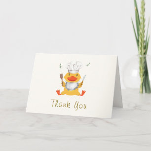 Gekke Kleine Eendje Chef Eend Baby Shower Bedankkaart