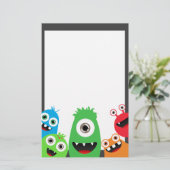 Gekke Kleine Monsters Briefpapier (Staand voorkant)