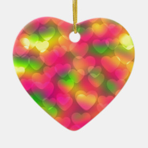 Gekke kleuren, harten Ornament van het hart