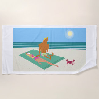 Gekke kleurrijke Cartoon Strandlaken