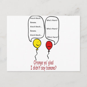 Gekke klop-grap briefkaart