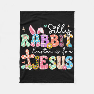 Gekke konijnenbroodrooster voor Jezus Cute Bunny C Fleece Deken