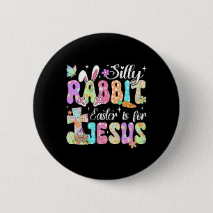 Gekke konijnenbroodrooster voor Jezus Cute Bunny C Ronde Button 5,7 Cm