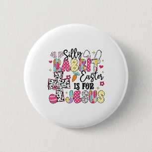 Gekke konijnenbroodrooster voor Jezus Cute Bunny C Ronde Button 5,7 Cm