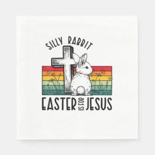 Gekke konijnenPasen is voor Jesus Bunny Christelij Servet