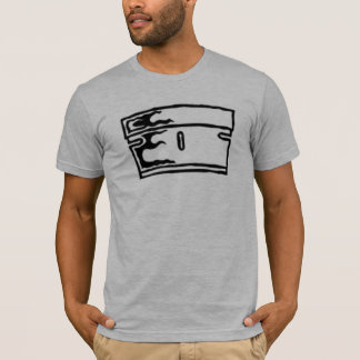 Gekke konijnenstralen zijn bestemd voor het grijze t-shirt