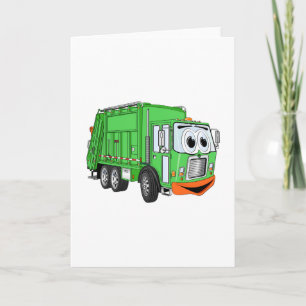 Gekke lachende vuilniswagen Cartoon Kaart