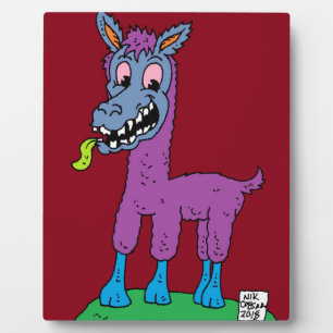 Gekke lamamanmonster fotoplaat