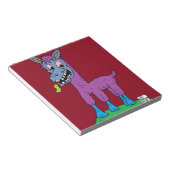 Gekke lamamanmonster notitieblok (Schuin)