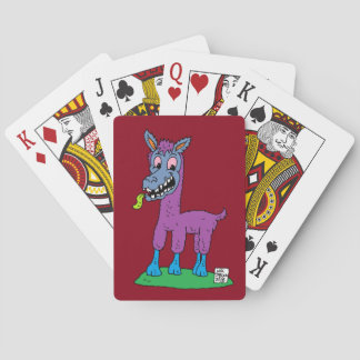 Gekke lamamanmonster pokerkaarten