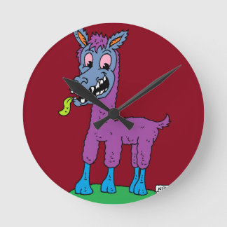 Gekke lamamanmonster ronde klok