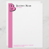 Gekke letter B roze briefhoofd (Voorkant / Achterkant)