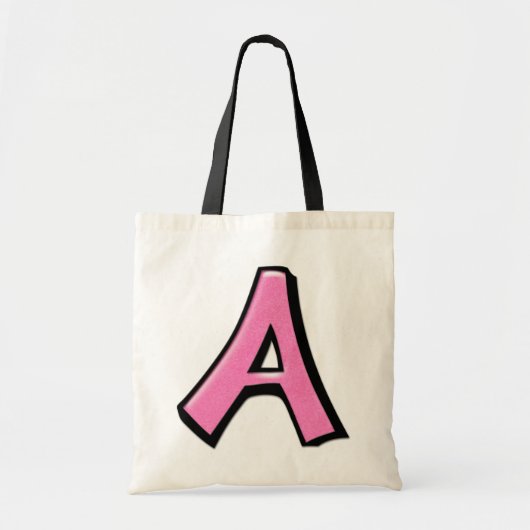 Gekke letters A roze tas (Voorkant)