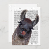 Gekke Llama Briefkaart (Voorkant / Achterkant)