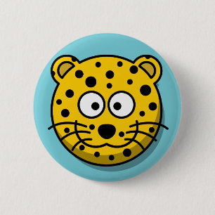 Gekke luipaard Button